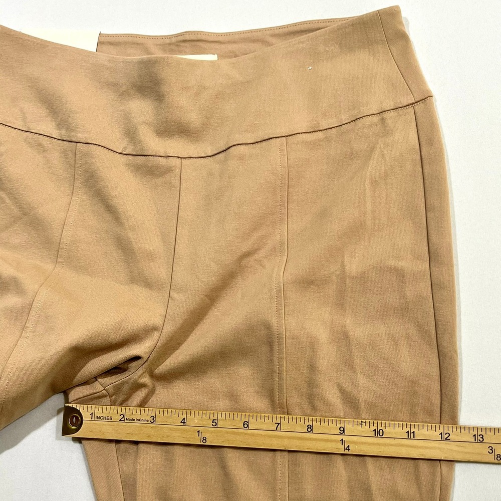 Dear Scarlett NWT Magic Flare‎ Pants Women's 1X Tan Beige Tummy Control Pull On - Picture 9 of 16
